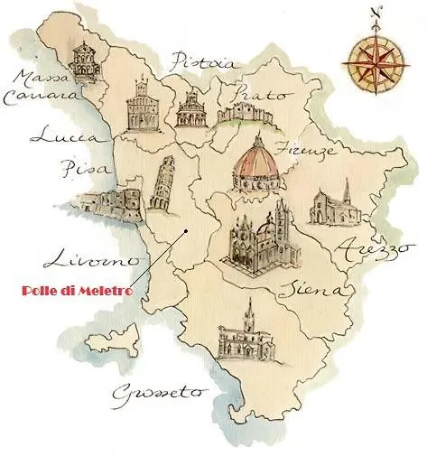 Apartmán Villa Le Polle Di Meletro Chianni Itálie